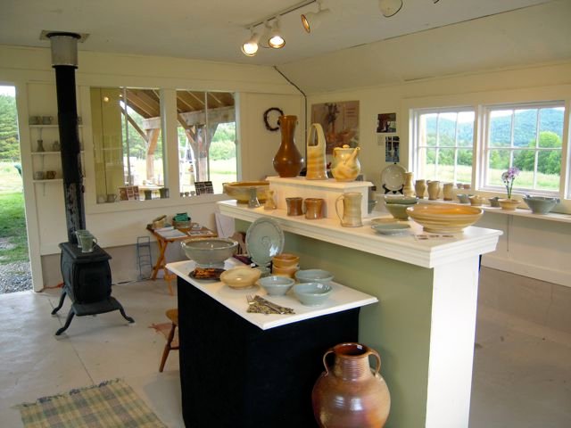 Inside our studio showroom handmade pottery, pottery gallery