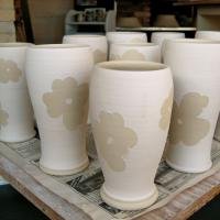 new tumblers waiting for the kiln!