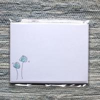 Notepaper with Small Blue Pods